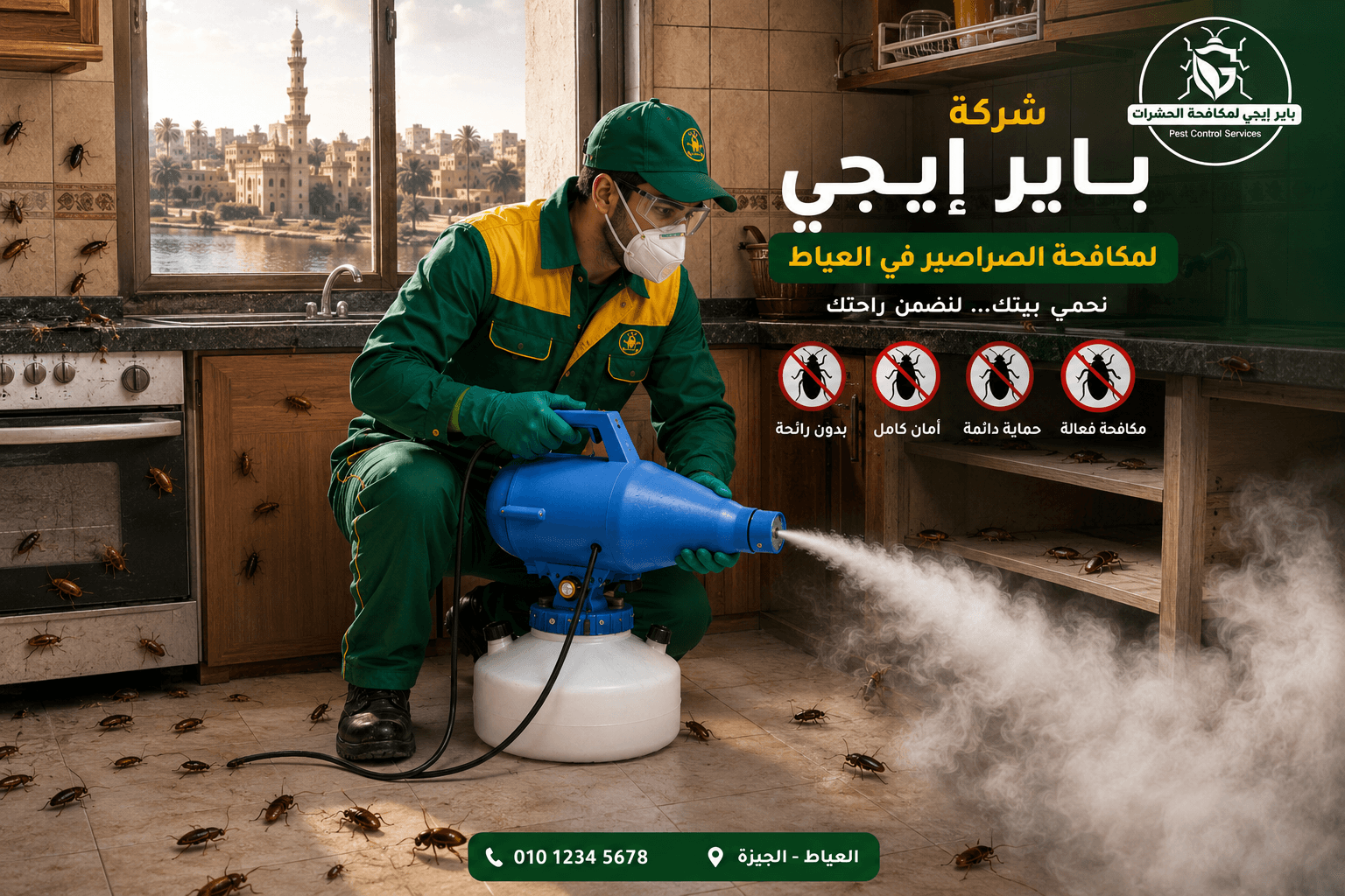 مكافحة الصراصير في العياط