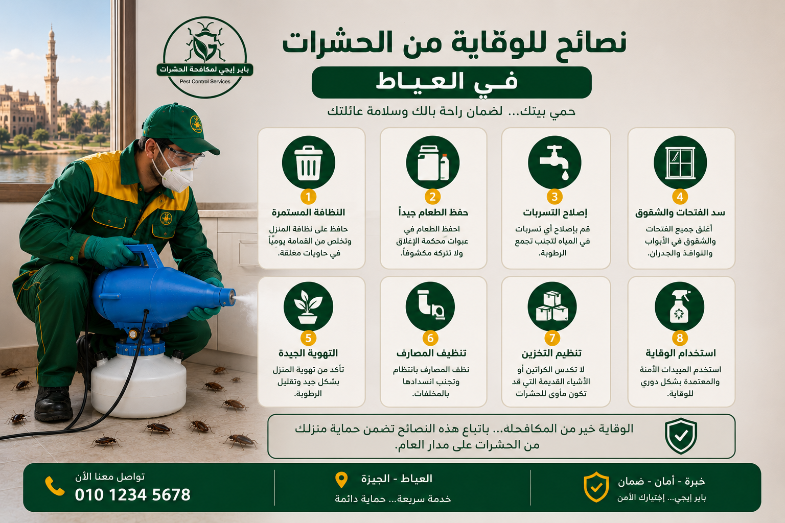 نصائح للوقاية من الحشرات في العياط