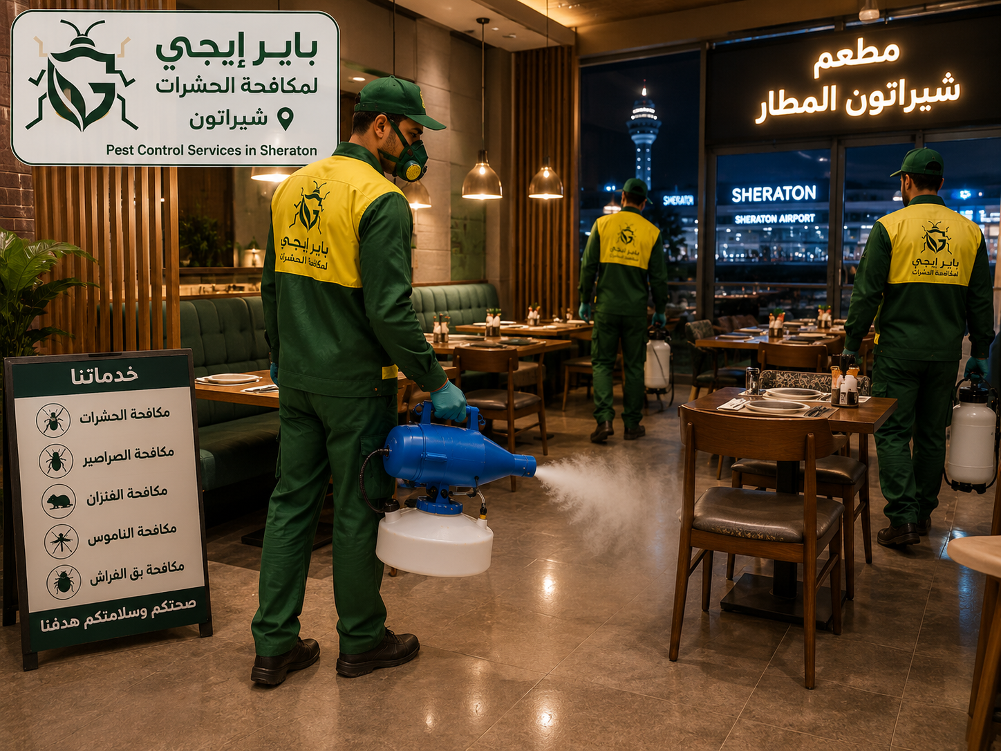 التخلص من الحشرات في المطاعم والمحلات في شيراتون مصر الجديدة