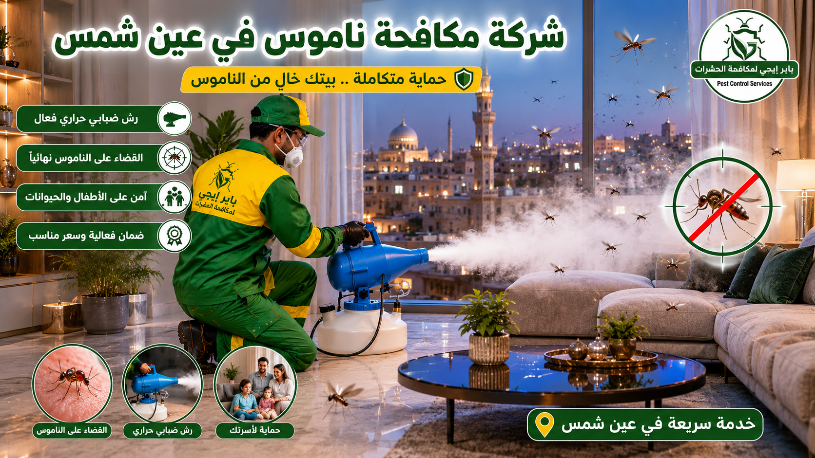  خدمات مكافحة الحشرات في عين شمس