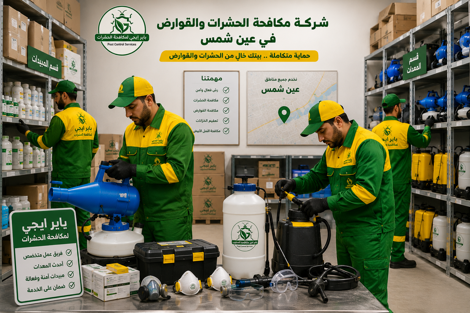 خدمات مكافحة الحشرات للمطاعم والمحلات والمكاتب والمخازن