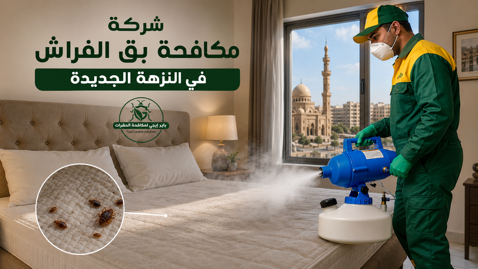 مكافحة البق وبق الفراش في النزهة الجديدة