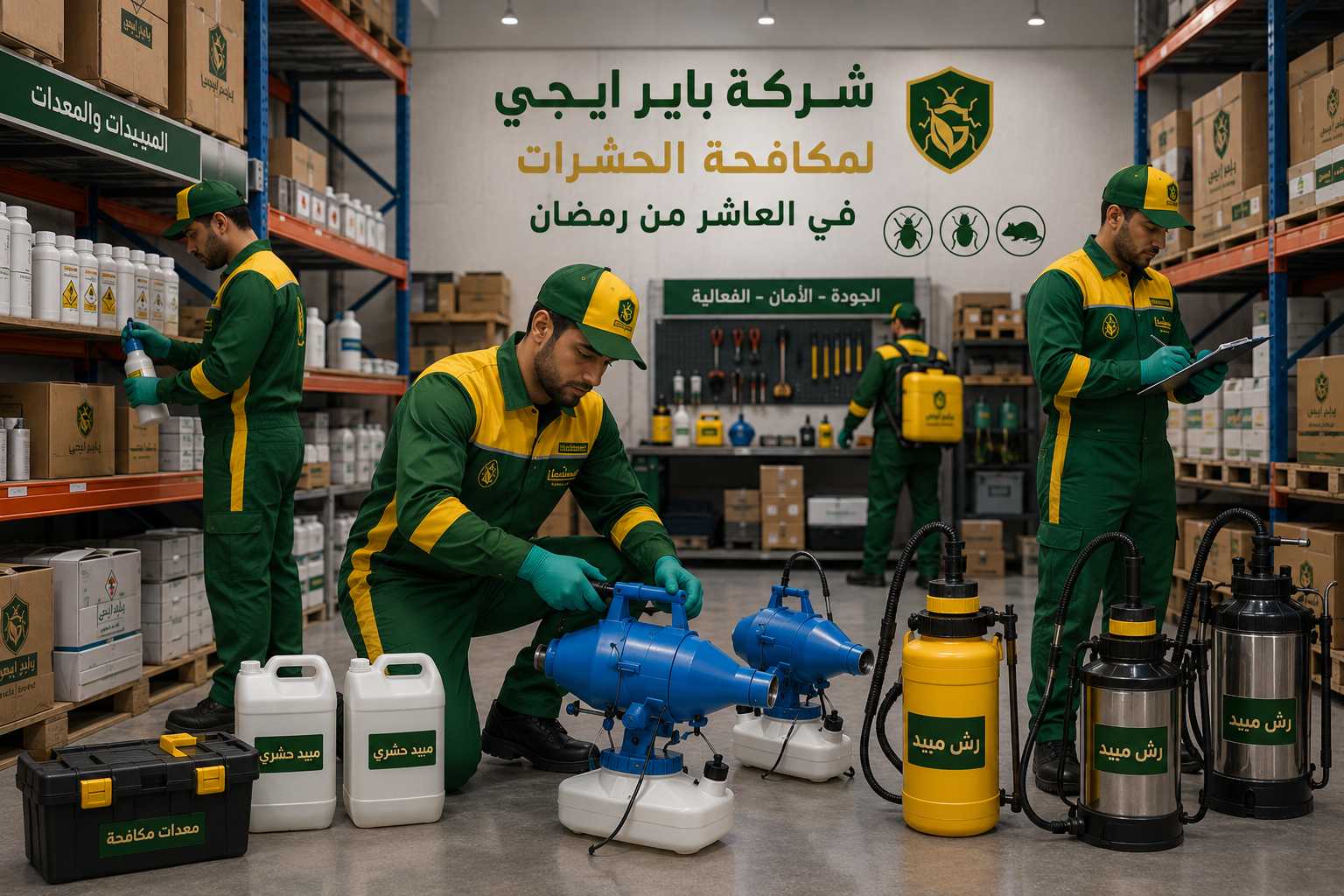 مكافحة الحشرات في المصانع والمنطقة الصناعية بالعاشر من رمضان