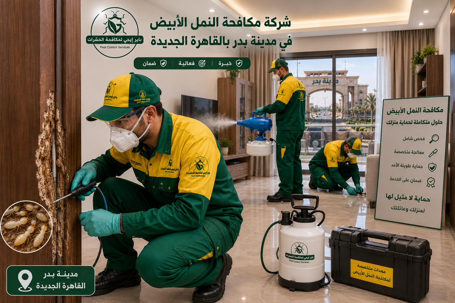 مكافحة النمل الأبيض في مدينة بدر
