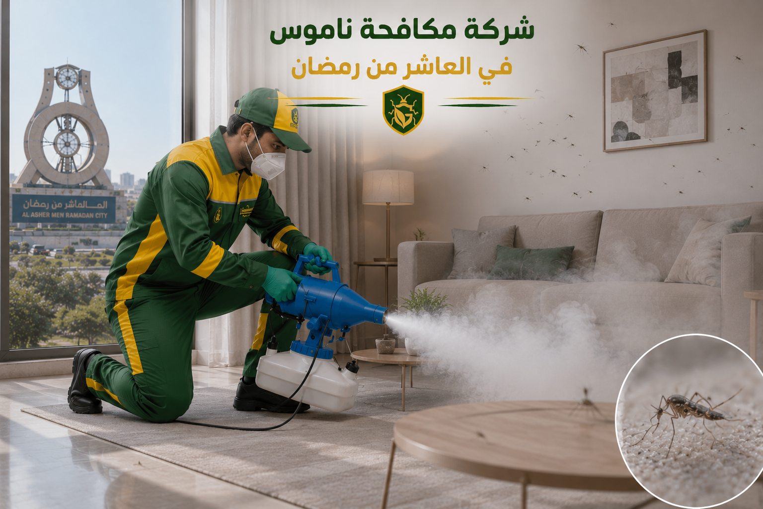 مكافحة وإبادة البعوض والناموس في العاشر من رمضان