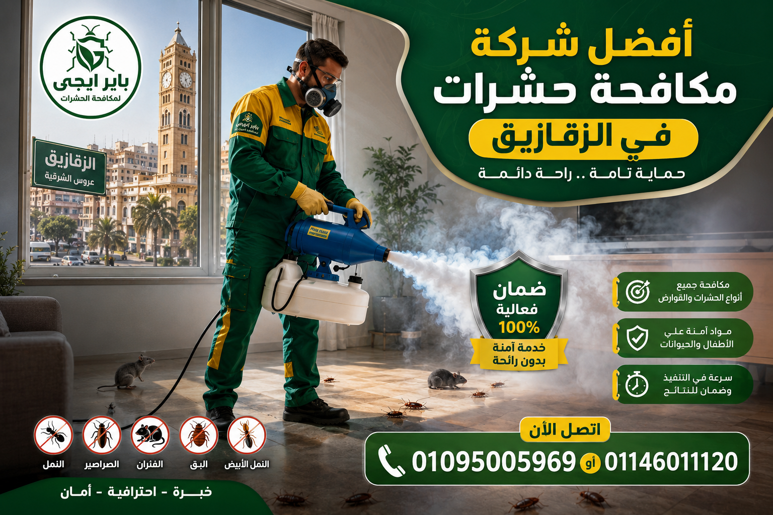أفضل شركة مكافحة حشرات في الزقازيق
