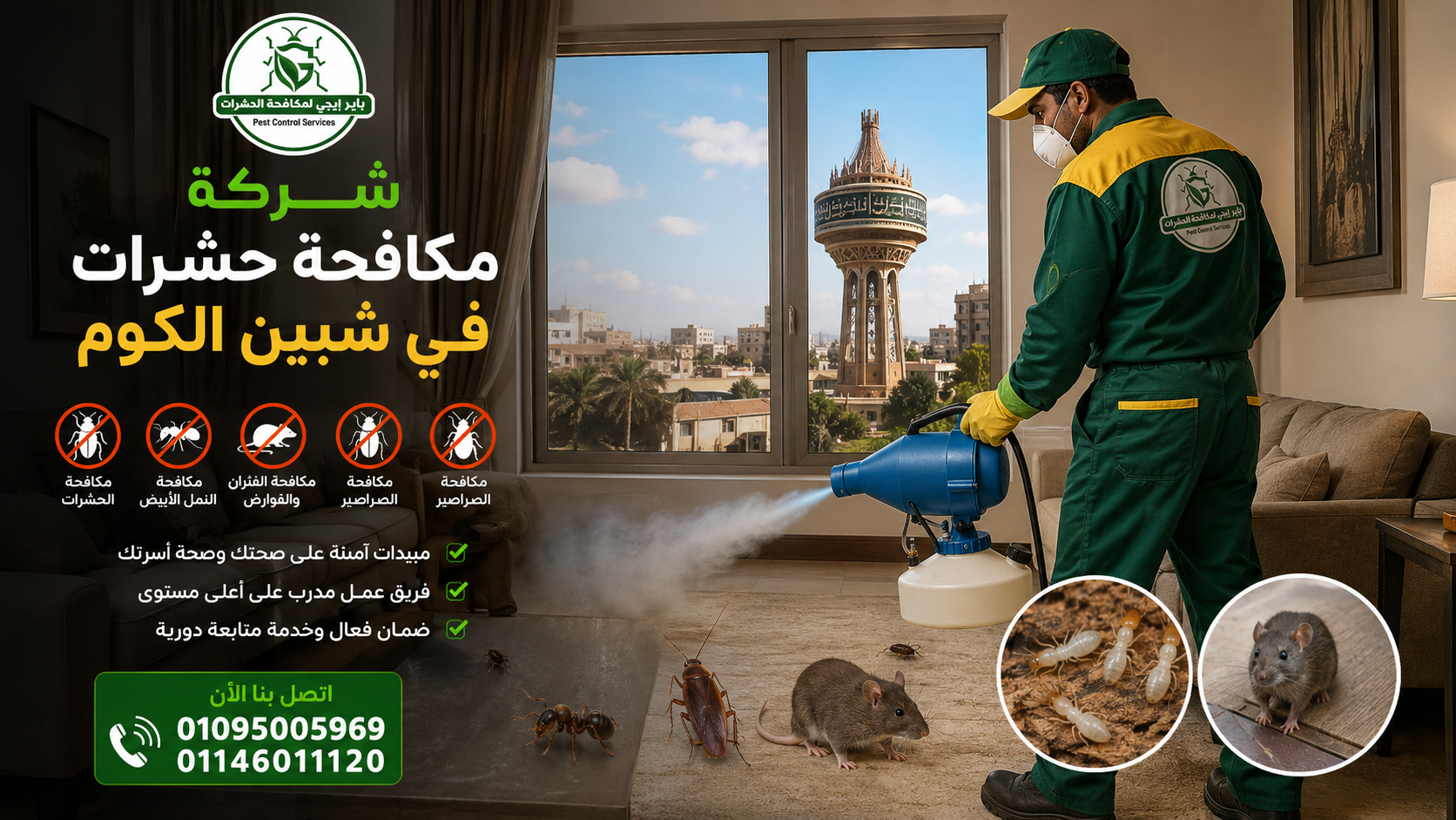 أنواع الحشرات في شبين الكوم
