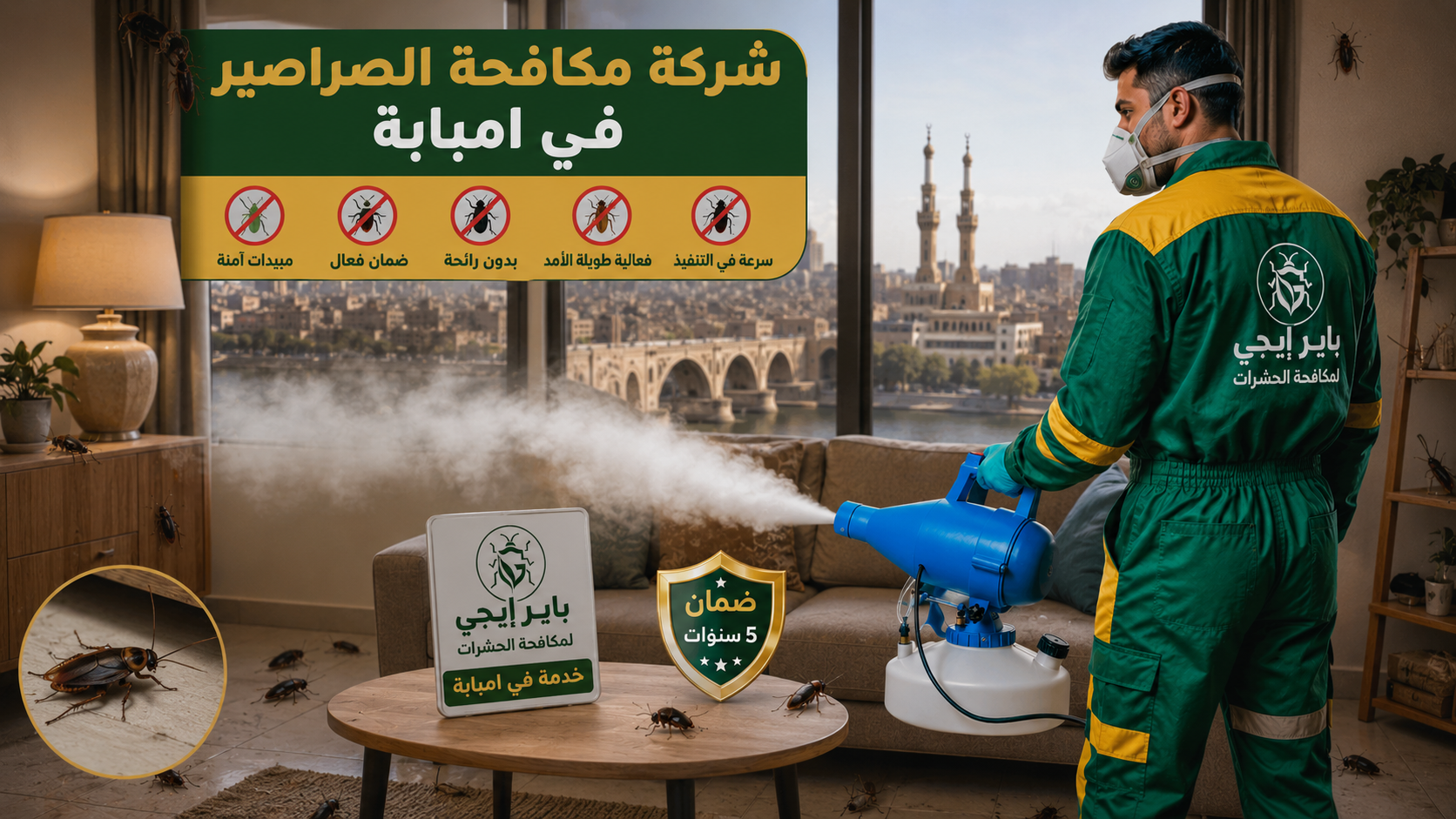 مكافحة الصراصير في امبابة