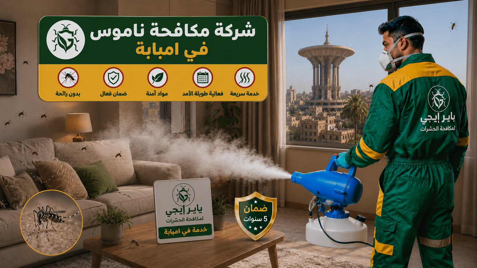 مكافحة الناموس والذباب في امبابة