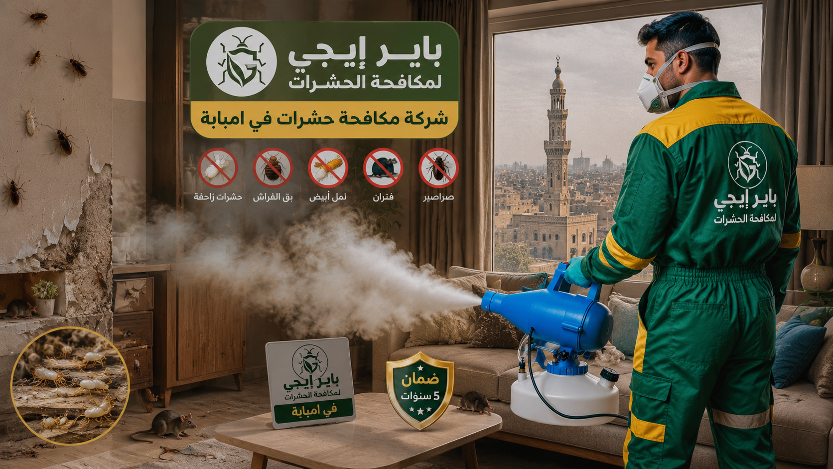 شركة مكافحة حشرات في امبابة