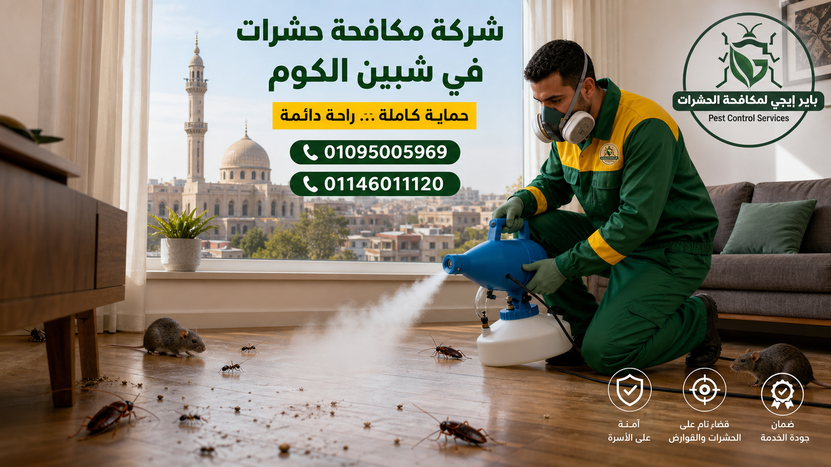 شركة مكافحة حشرات في شبين الكوم