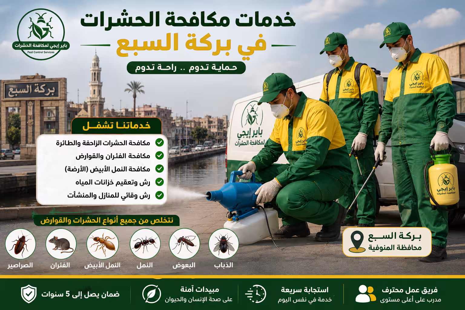 خدمات مكافحة الحشرات في بركة السبع